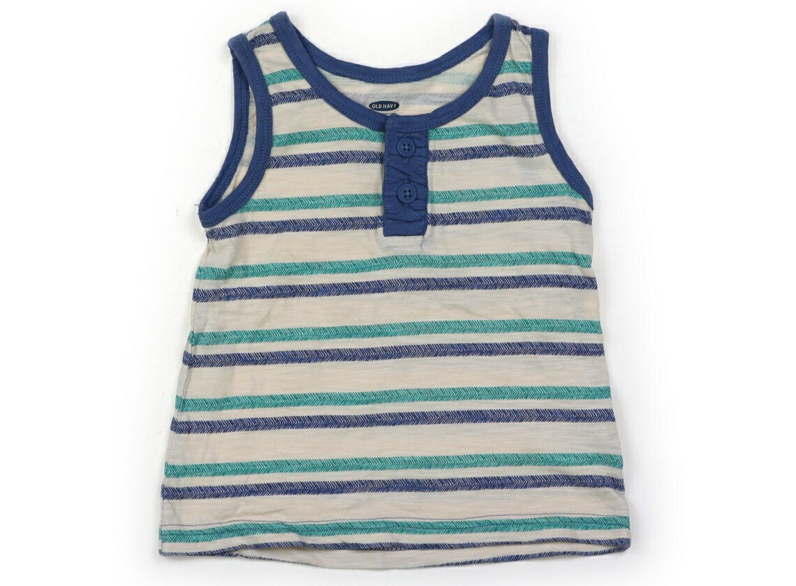 オールドネイビー OLDNAVY タンクトップ・キャミソール 80 男の子 タイトベージュ・ブルー系ボーダー 子供服 ベビー服 キッズ アウトレット ユーズド 【中古】キッズ・ベビー・マタニティ