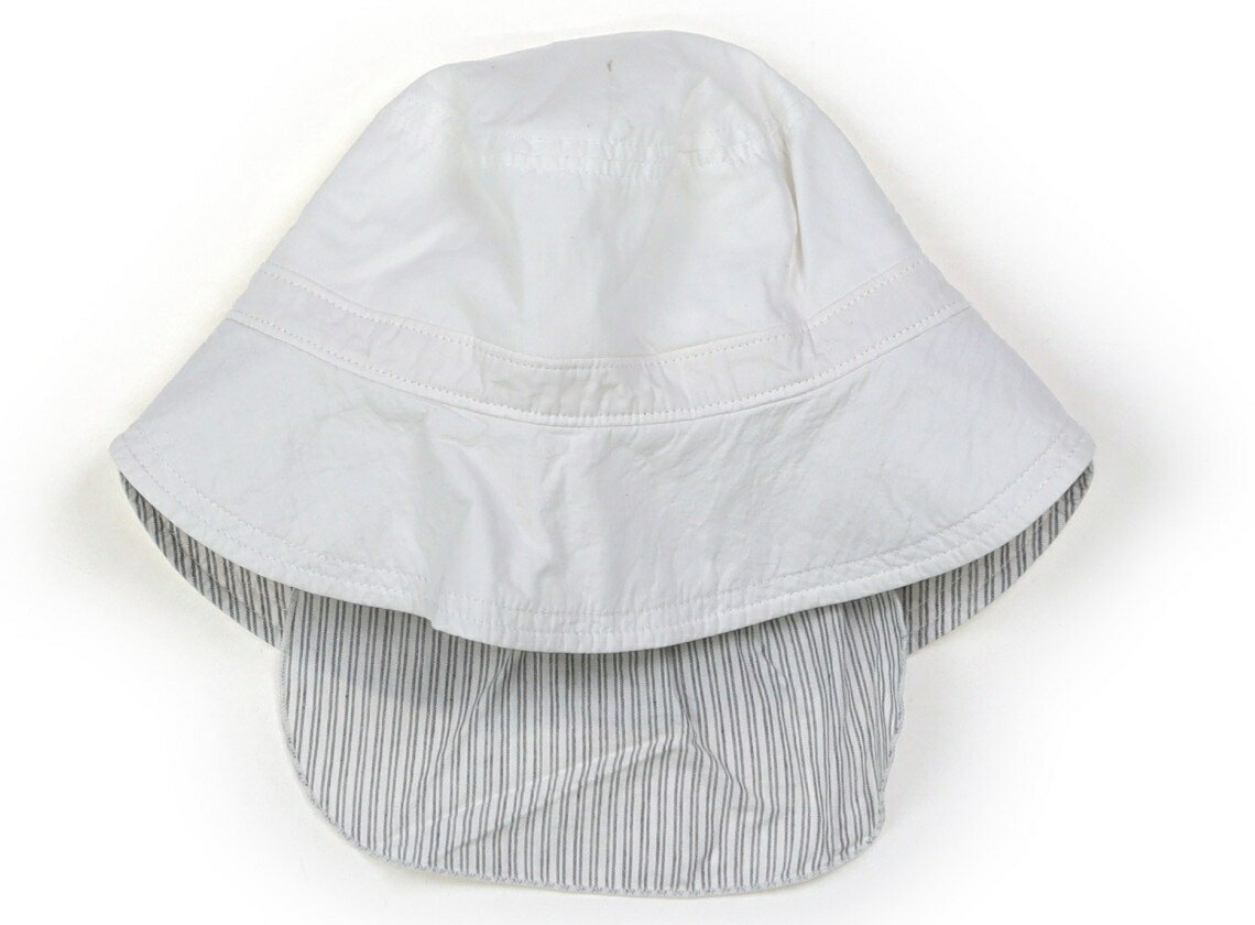 コンビミニ Combimini 帽子 Hat/Cap 男の子 白、グレーストライプ 子供服 ベビー服 キッズ アウトレット ユーズド 【中古】キッズ・ベビー・マタニティ