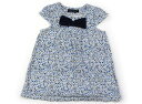 べべ BeBe ジャンパースカート 80 女の子 青、グレー、花柄 子供服 ベビー服 キッズ アウトレット ユーズド 【中古】キッズ・ベビー・マタニティ