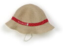 ミキハウス miki HOUSE 帽子 Hat/Cap 女の子 ベージュ、赤 子供服 ベビー服 キッズ アウトレット ユーズド 【中古】キッズ・ベビー・マタニテ...