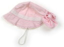 メゾピアノ mezzo piano 帽子 Hat/Cap 女の子 ピンク、ストライプ 子供服 ベビー服 キッズ アウトレット ユーズド 【中古】キッズ・ベビー・...