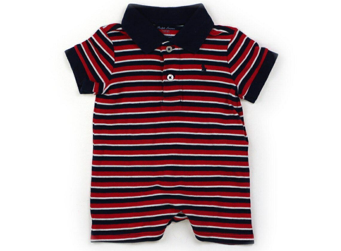 ラルフローレン Ralph Lauren カバーオール 60 男の子 赤紺ボーダー 子供服 ベビー服 キッズ アウトレット ユーズド 【中古】キッズ・ベビー・マタニティ