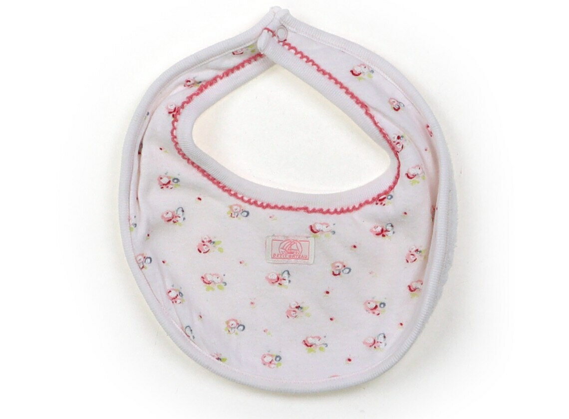 プチバトー PETIT BATEAU スタイ・お食事用エプロン ベビー用品 女の子 ピンク、花柄 子供服 ベビー服 キッズ アウトレット ユーズド 【中古】キッズ・ベビー・マタニティ