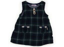 ミキハウス miki HOUSE ワンピース 70 女の子 緑、紺、チェック 子供服 ベビー服 キッズ アウトレット ユーズド 【中古】キッズ・ベビー・マタニティ(4)