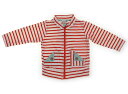 ラブ&ピース&マネー Love&Peace&Money ジップアップトレーナー 100 男の子 アイボリー、赤ボーダー 子供服 ベビー服 キッズ アウトレット ...