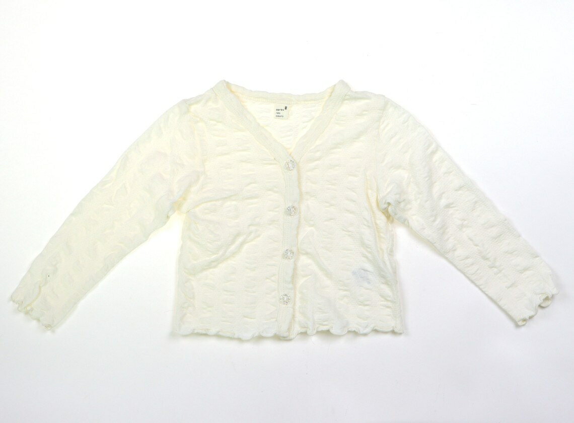 アプレレクール apres les cours カーディガン 90 女の子 オフホワイト 子供服 ベビー服 キッズ アウトレット ユーズド 【中古】キッズ・ベビー・マタニティ