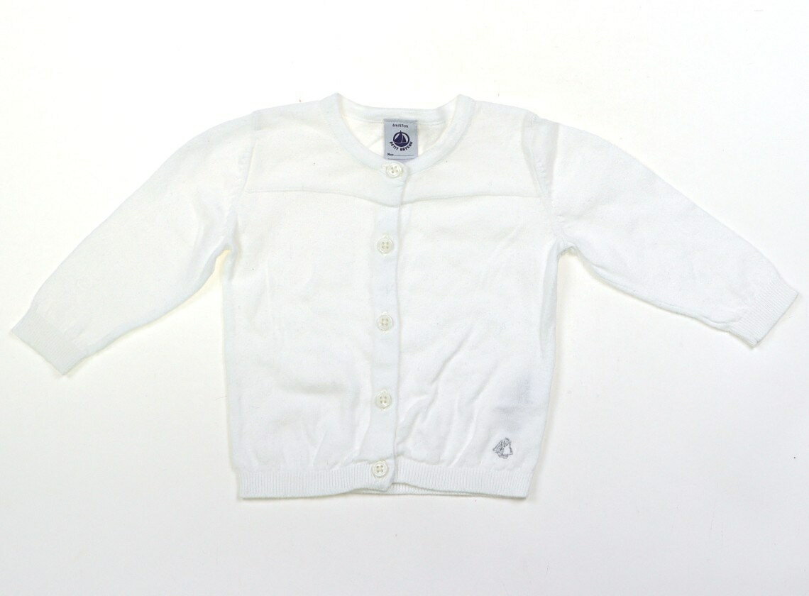 プチバトー PETIT BATEAU カーディガン 60 女の子 白 子供服 ベビー服 キッズ アウトレット ユーズド 【中古】キッズ・ベビー・マタニティ
