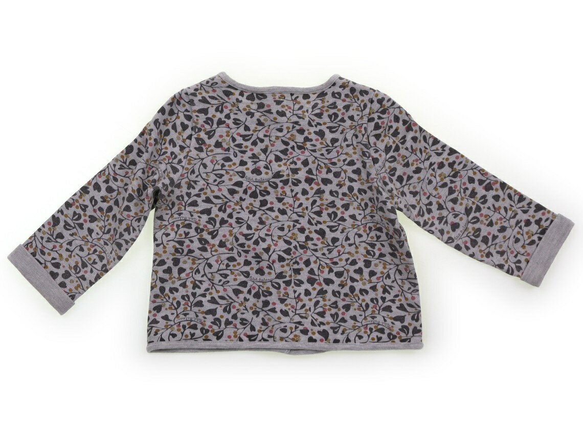 プチバトー PETIT BATEAU カーディガン 80 女の子 グレー・ゴールド 子供服 ベビー服 キッズ アウトレット ユーズド 【中古】キッズ・ベビー・マタニティ