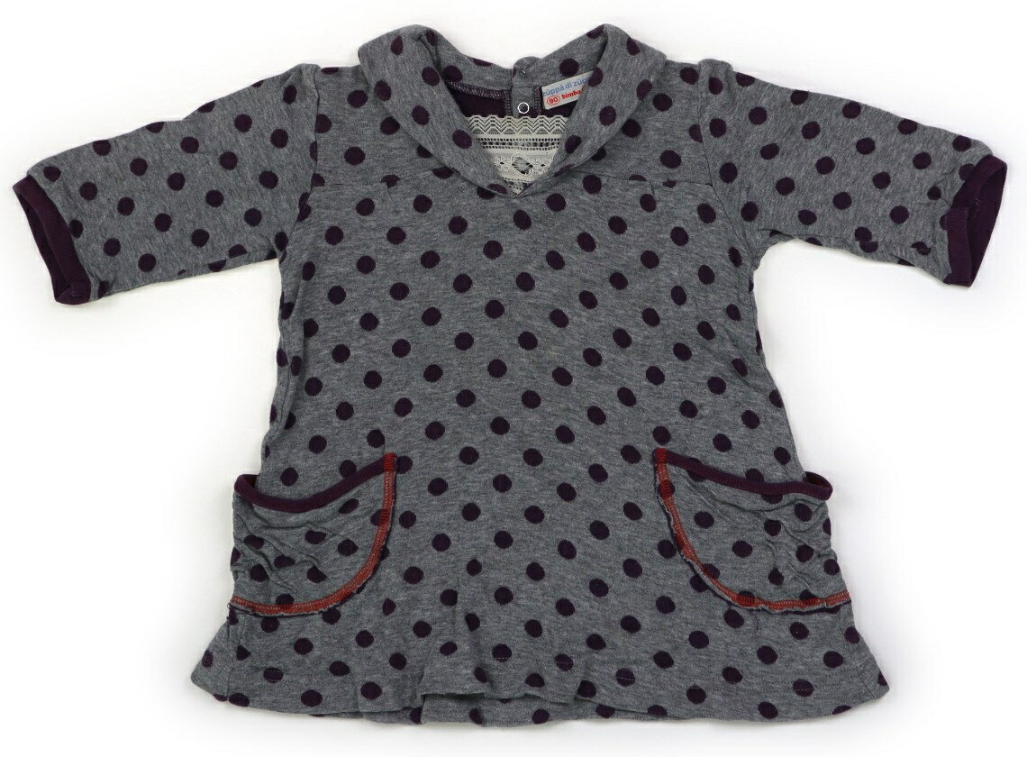 Rakuten - ズッパディズッカ Zuppa di Zucca チュニック 90 女の子 グレー、紫ドット 子供服 ベビー服 キッズ アウトレット ユーズド 【中古】キッズ・ベビー・マタニティ
