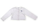 ファミリア familiar カーディガン 110 女の子 ホワイト・チェック柄 子供服 ベビー服 キッズ アウトレット ユーズド 【中古】キッズ・ベビー・マタ...