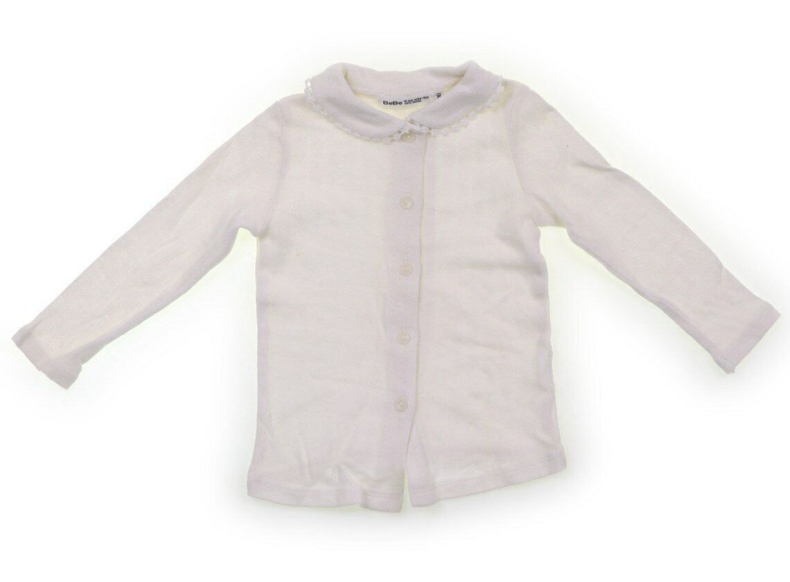 　ブランド 　BeBe(べべ) 　カテゴリー 　カーディガン 　サイズ 　90サイズ 　色 　オフホワイト 　状態 　★★★ 　記名 　なし 　ジャンル 　Girl 品質タグが切られています。パターンメッシュ地。薄い汚れが複数見られ、やや毛羽立ちがあります。 ＊【状態】【サイズ】に関しての詳しい説明はこちら