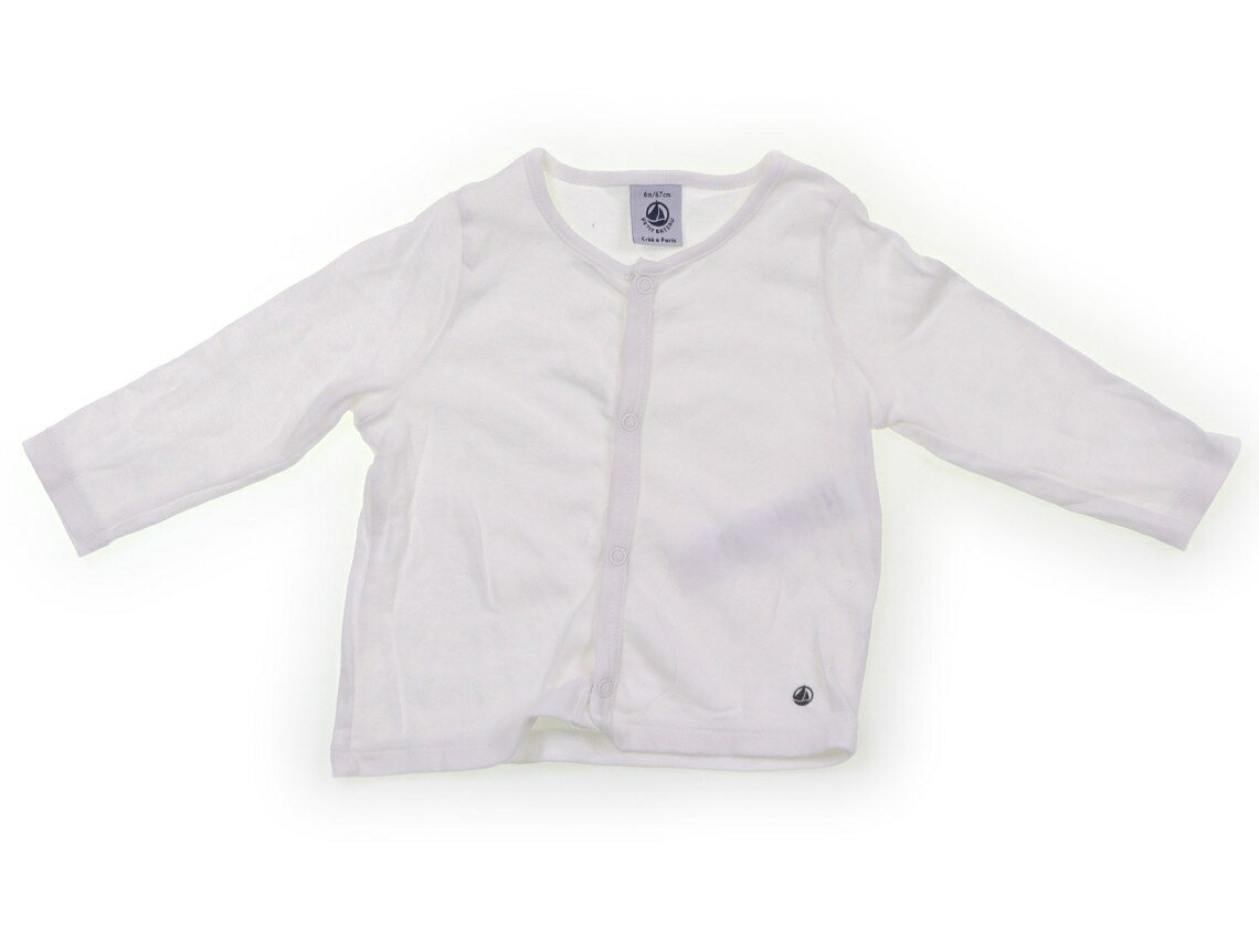 プチバトー PETIT BATEAU カーディガン 60 男の子 白 子供服 ベビー服 キッズ アウトレット ユーズド 【中古】キッズ・ベビー・マタニティ