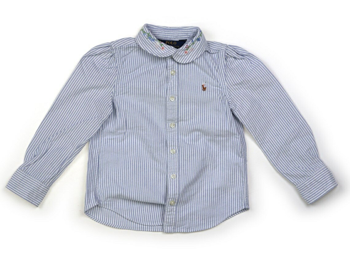ポロラルフローレン POLO RALPH LAUREN シャツ・ブラウス 110 女の子 ブルー・ホワイト・ストライプ 子供服 ベビー服 キッズ アウトレット ユーズド 【中古】キッズ・ベビー・マタニティ