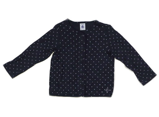 プチバトー PETIT BATEAU カーディガン 80 女の子 紺、白ドット 子供服 ベビー服 キッズ アウトレット ユーズド 【中古】キッズ・ベビー・マタニティ プチバトー PETIT BATEAU カーディガン 80 女の子 紺、白ドット 子供服 ベビー服 キッズ アウトレット ユーズド 【中古】キッズ・ベビー・マタニティ