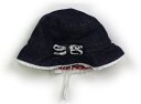 ミキハウス miki HOUSE 帽子 Hat/Cap 女の子 インディゴブルー、赤白チェック 子供服 ベビー服 キッズ アウトレット ユーズド 【中古】キッズ...