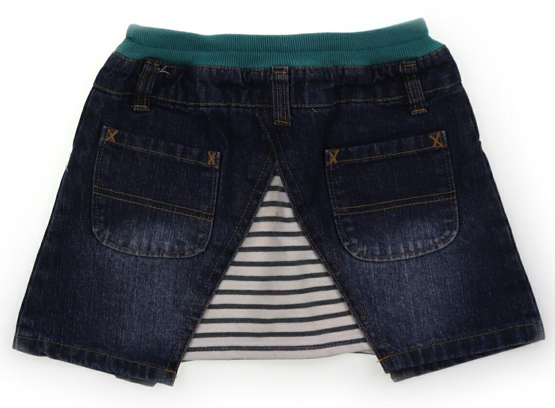 FOキッズ F.O.KIDS スカート 95 女の子 ブルーデニム・ボーダー 子供服 ベビー服 キッズ アウトレット ユーズド 【中古】キッズ・ベビー・マタニティ