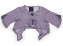 アナスイ ANNA SUI カーディガン 90 女の子 紫 白 ストライプ 子供服 ベビー服 キッズ アウトレット ユーズド 【中古】キッズ・ベビー・マタニティ