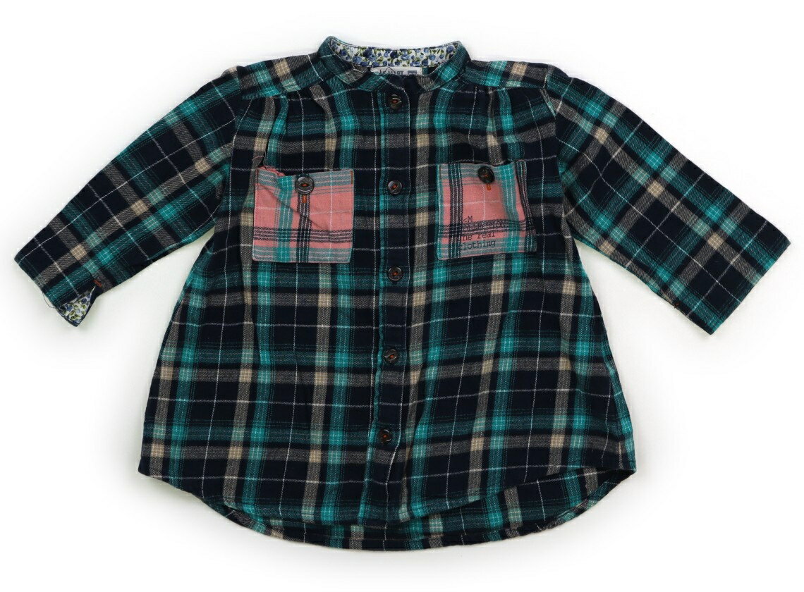 ラグマート Rag Mart ワンピース 80 女の子 ネイビー グリーン ベージュ チェック柄 子供服 ベビー服 キッズ アウトレット ユーズド 【中古】キッズ ベビー マタニティ