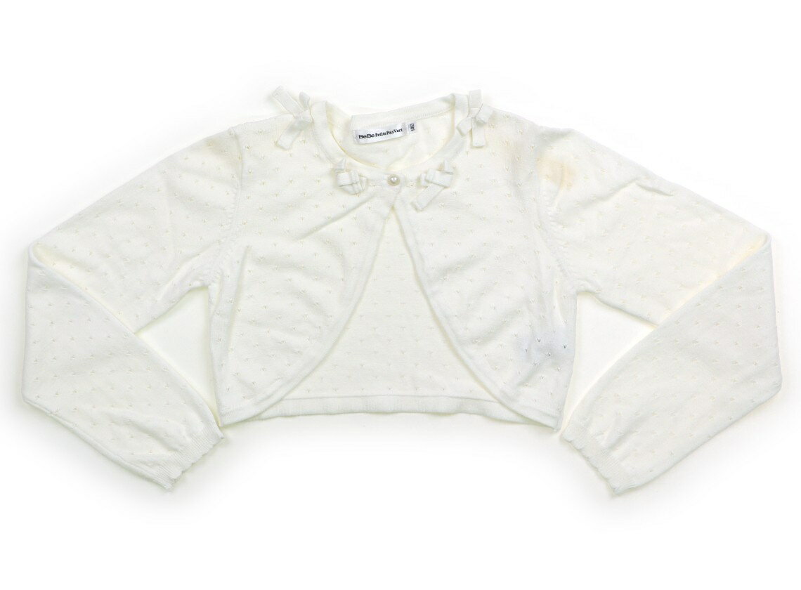 ベベ プチ ポワ ヴェール BeBe Petits Pois Vert カーディガン 140 女の子 オフ白、レース 子供服 ベビー服 キッズ アウトレット ユーズド 【中古】キッズ・ベビー・マタニティ