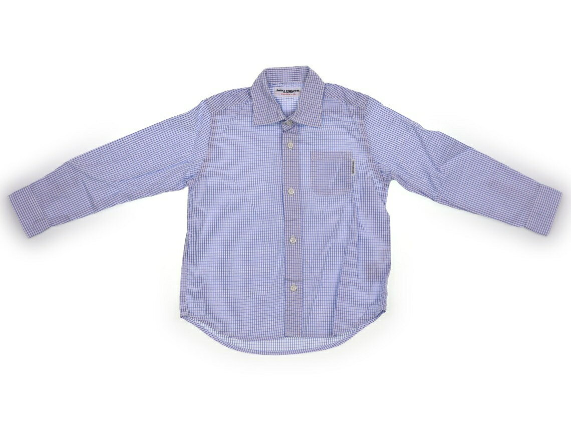 ミキハウス miki HOUSE シャツ・ブラウス 110 男の子 青チェック 子供服 ベビー服 キッズ アウトレット ユーズド 【中古】キッズ・ベビー・マタニティ