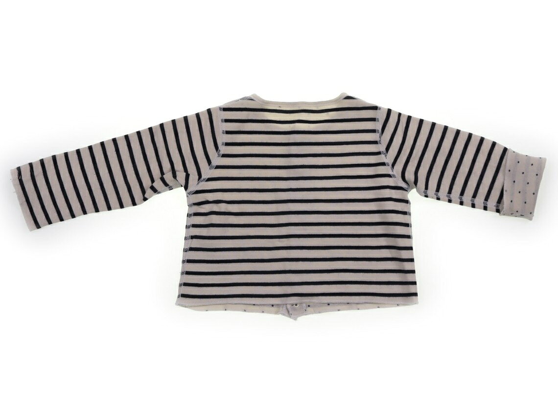 プチバトー PETIT BATEAU カーディガン 70 男の子 アイボリー　ネイビー　ボーダー...