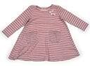 スラップスリップ SLAP SLIP チュニック 100 女の子 ピンク、白、ボーダー 子供服 ベビー服 キッズ アウトレット ユーズド 【中古】キッズ・ベビー...