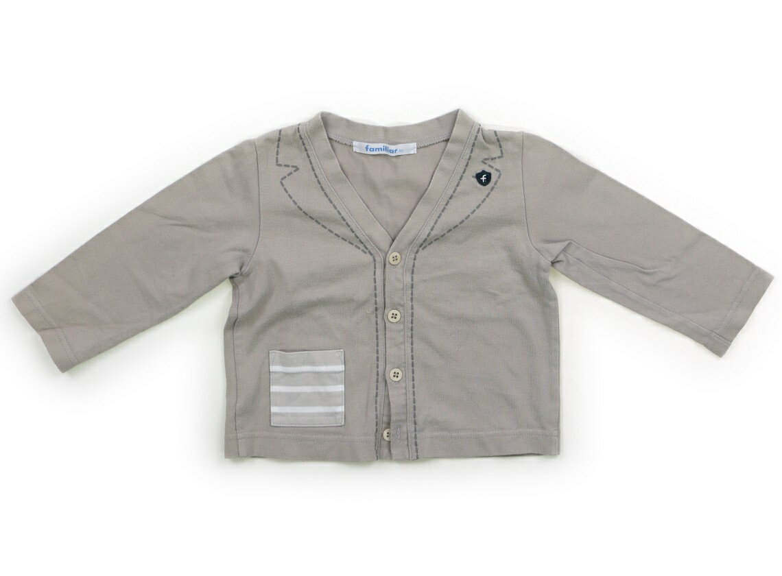 ファミリア familiar カーディガン 80 男の子 グレー 子供服 ベビー服 キッズ アウトレット ユーズド 【中古】キッズ・ベビー・マタニティ