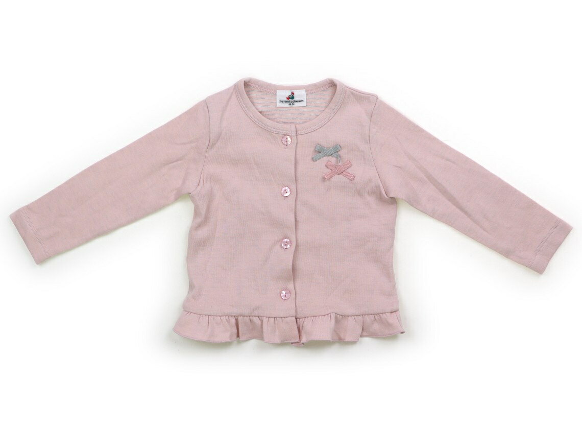 ペアレンツドリーム Parents Dream カーディガン 80 女の子 くすみピンク　りぼん 子供服 ベビー服 キ..