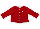 ミキハウス miki HOUSE カーディガン 80 女の子 赤 子供服 ベビー服 キッズ アウトレット ユーズド 【中古】キッズ・ベビー・マタニティ