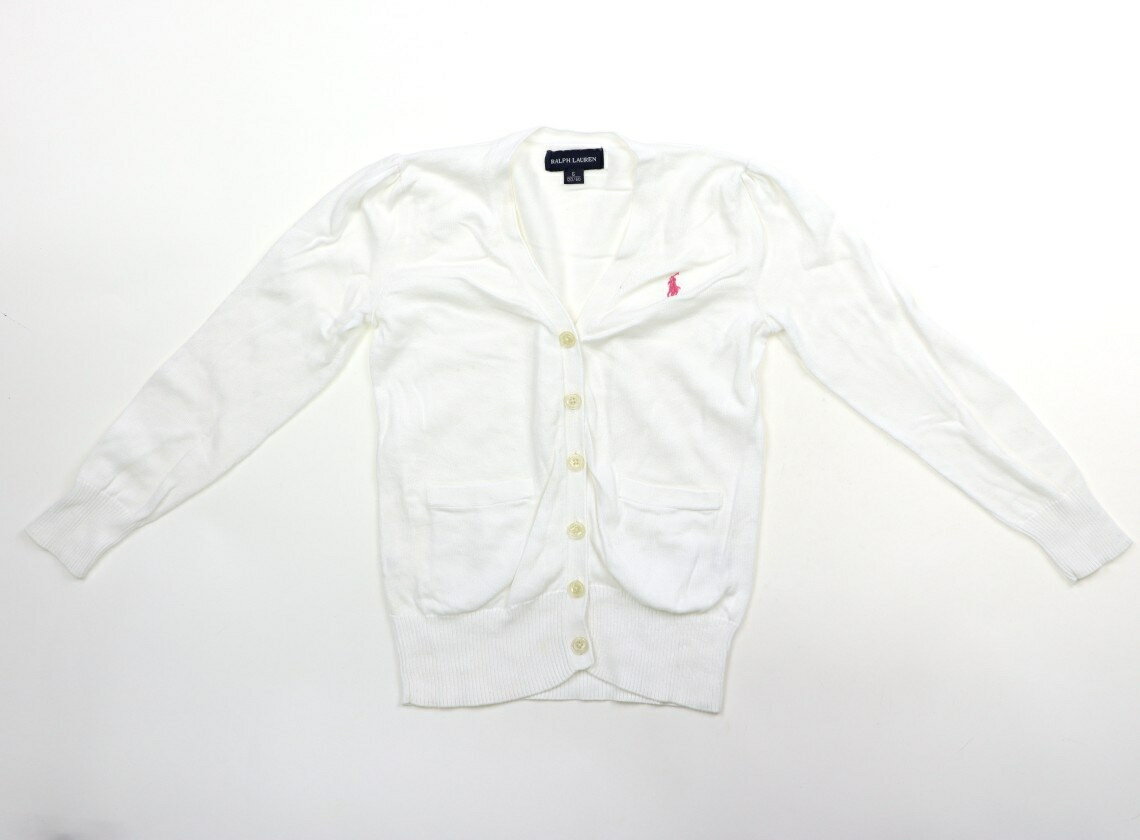 ラルフローレン Ralph Lauren カーディガン 120 女の子 ホワイト 子供服 ベビー服 キッズ アウトレット ユーズド 【中古】キッズ・ベビー・マタニティ