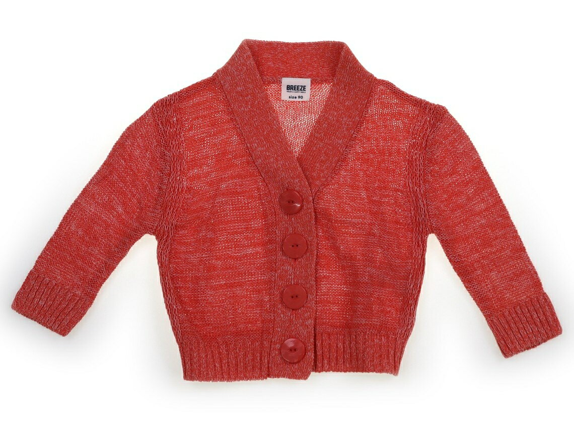 Cardigans - ブリーズ BREEZE カーディガン 90 女の子 朱色 子供服 ベビー服 キッズ アウトレット ユーズド 【中古】キッズ・ベビー・マタニティ