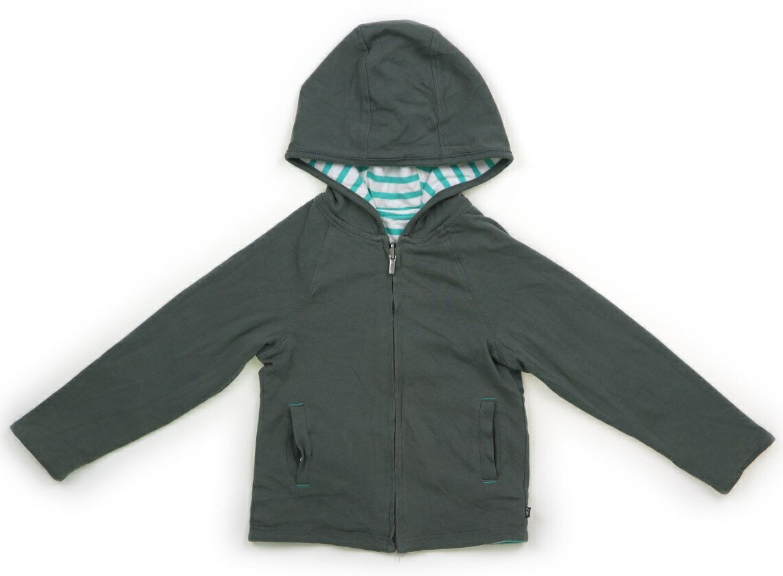 オバイビ OBAIBI パーカー 80 男の子 カーキ、グリーン系ボーダー 子供服 ベビー服 キッズ アウトレッ..