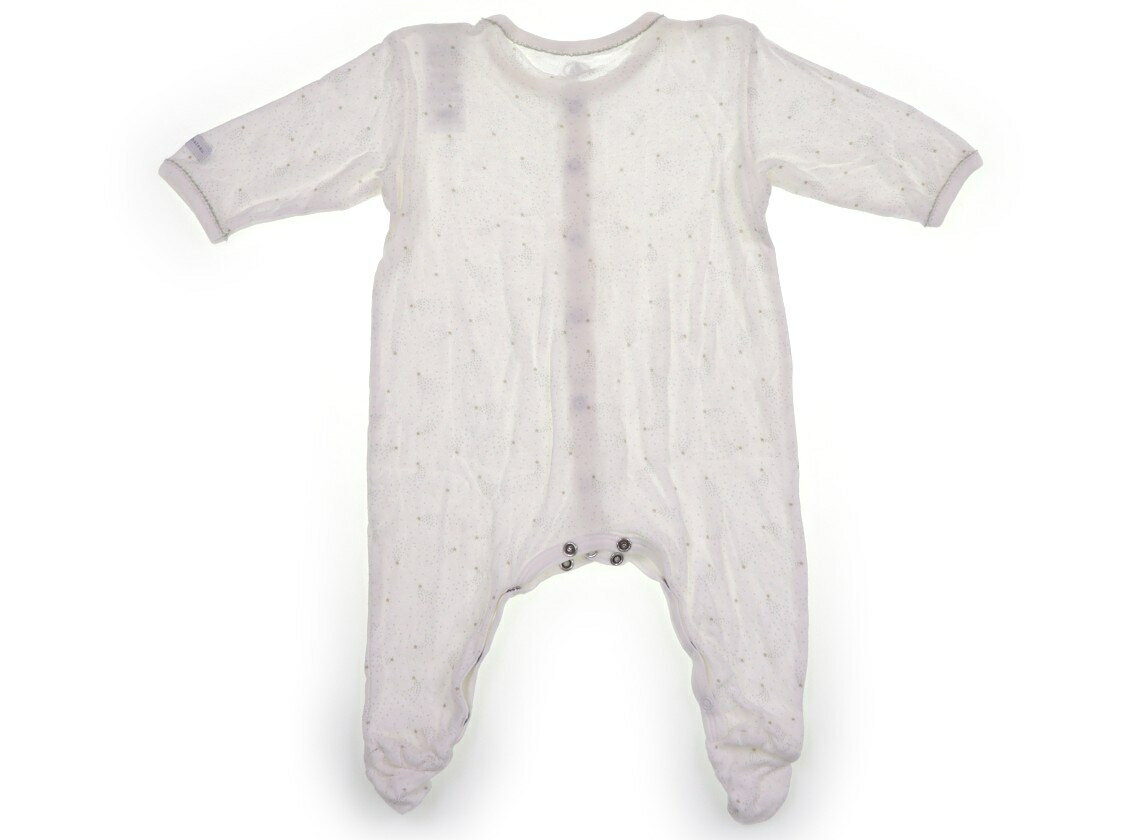 プチバトー PETIT BATEAU オールインワン 60 女の子 ホワイト・星 子供服 ベビー服 キッズ アウトレット ユーズド 【中古】キッズ・ベビー・マタニティ
