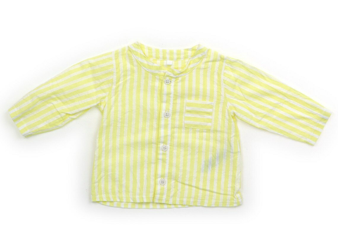 プチバトー PETIT BATEAU シャツ・ブラウス 60 男の子 イエロー・ホワイト 子供服 ベビー服 キッズ アウトレット ユーズド 【中古】キッズ・ベビー・マタニティ