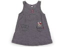 ミキハウス miki HOUSE ジャンパースカート 90 女の子 グレー・オフドット・うさぎモチーフ 子供服 ベビー服 キッズ アウトレット ユーズド 【中古】キッズ・ベビー・マタニティ
