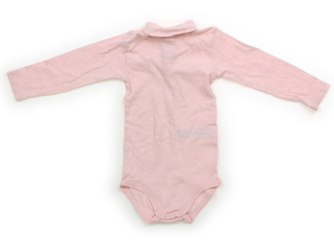 プチバトー PETIT BATEAU ロンパース 80 女の子 ピンク・ハート柄 子供服 ベビー服 キッズ アウトレット ユーズド 【中古】キッズ・ベビー・マタニティ