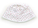 プチバトー PETIT BATEAU 帽子 Hat/Cap 女の子 白、ピンクハート柄/白 子供服 ベビー服 キッズ アウトレット ユーズド 【中古】キッズ・ベ...