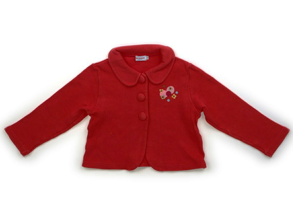 ミキハウス miki HOUSE カーディガン 110 女の子 赤 子供服 ベビー服 キッズ アウトレット ユーズド 【中古】キッズ・ベビー・マタニティ
