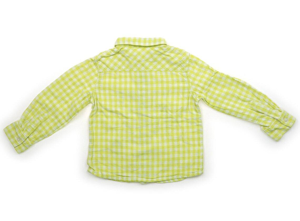 CarryOnのべべ BeBe シャツ・ブラウス 110 男の子 黄緑、チェック、グレー 子供服 ベビー服 キッズ アウトレット ユーズド 【中古】キッズ・ベビー・マタニティ｜アングル2