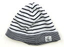 プチバトー PETIT BATEAU 帽子 Hat/Cap 男の子 白、紺ボーダー 子供服 ベビー服 キッズ アウトレット ユーズド 【中古】キッズ・ベビー・マ...