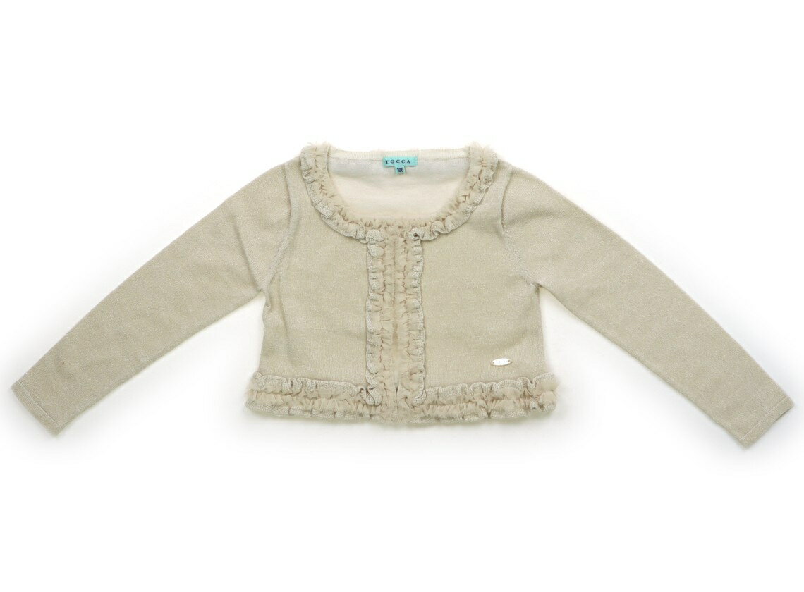 トッカ Tocca カーディガン 100 女の子 ベージュ×シルバーラメ 子供服 ベビー服 キッズ アウトレット ユーズド 【中古】キッズ・ベビー・マタニティ
