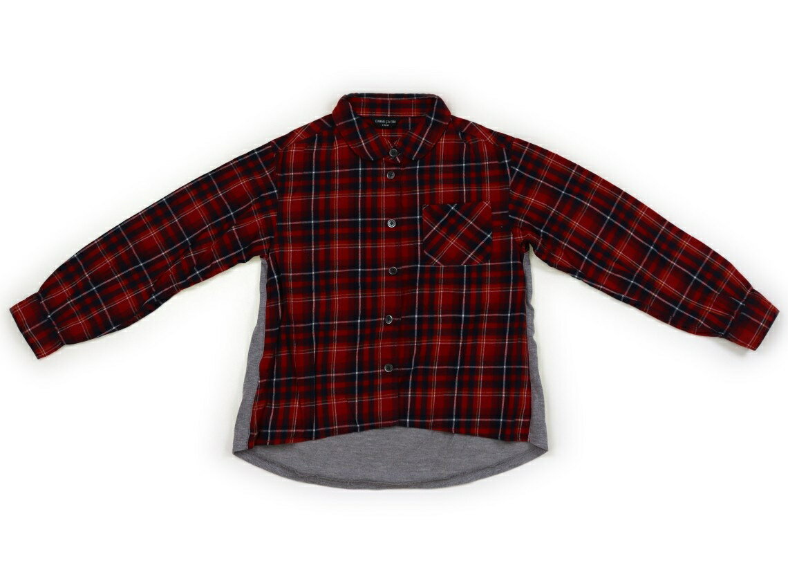 コムサイズム COMME CA ISM シャツ・ブラウス 130 女の子 赤紺チェック、グレー 子供服 ベビー服 キッズ アウトレット ユーズド 【中古】キッズ・ベビー・マタニティ