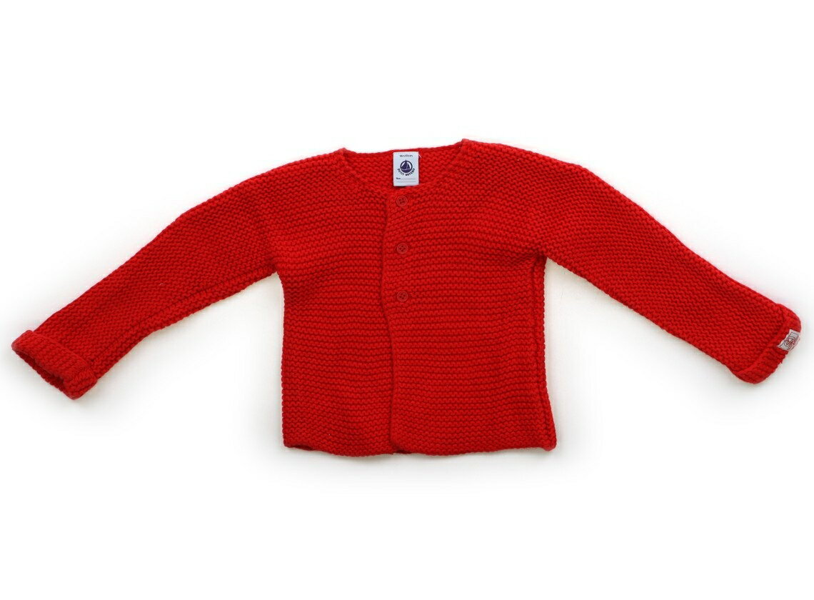 プチバトー PETIT BATEAU カーディガン 80 男の子 レッド 子供服 ベビー服 キッズ アウトレット ユーズド 【中古】キッズ・ベビー・マタニティ