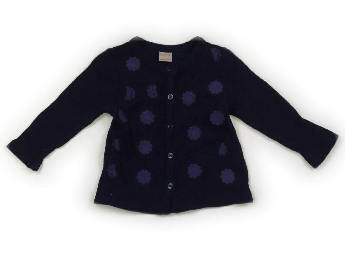 Cardigans - プティマイン petit main カーディガン 90 女の子 ネイビー 子供服 ベビー服 キッズ アウトレット ユーズド 【中古】キッズ・ベビー・マタニティ