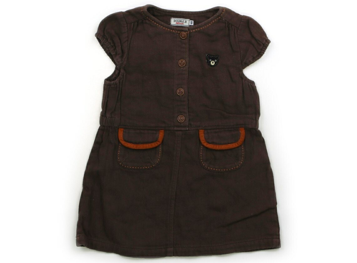 ダブルB Double B ワンピース 100 女の子 ブラウン 子供服 ベビー服 キッズ アウトレット ユーズド 【中古】キッズ・ベビー・マタニティ