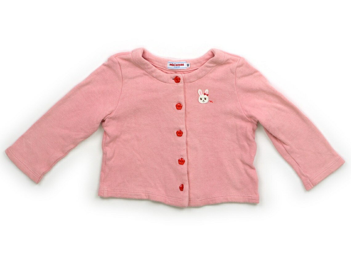 ミキハウス miki HOUSE カーディガン 90 女の子 ピンク 子供服 ベビー服 キッズ アウトレット ユーズド 【中古】キッズ・ベビー・マタニティ