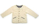 ラグマート Rag Mart カーディガン 110 女の子 クリーム・ギンガム 子供服 ベビー服 キッズ アウトレット ユーズド 【中古】キッズ・ベビー・マタニティ
