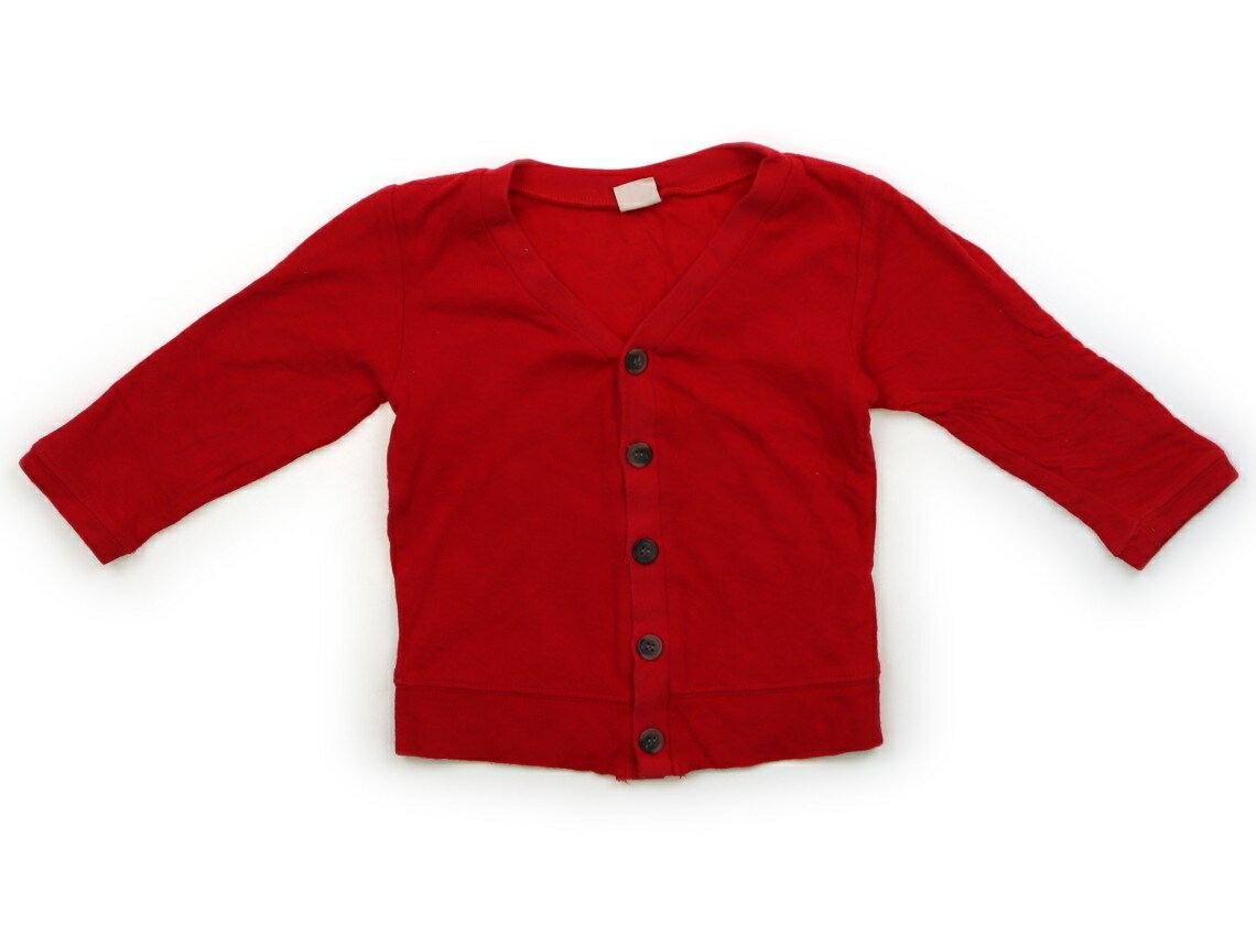 Cardigans - プティマイン petit main カーディガン 90 男の子 レッド 子供服 ベビー服 キッズ アウトレット ユーズド 【中古】キッズ・ベビー・マタニティ
