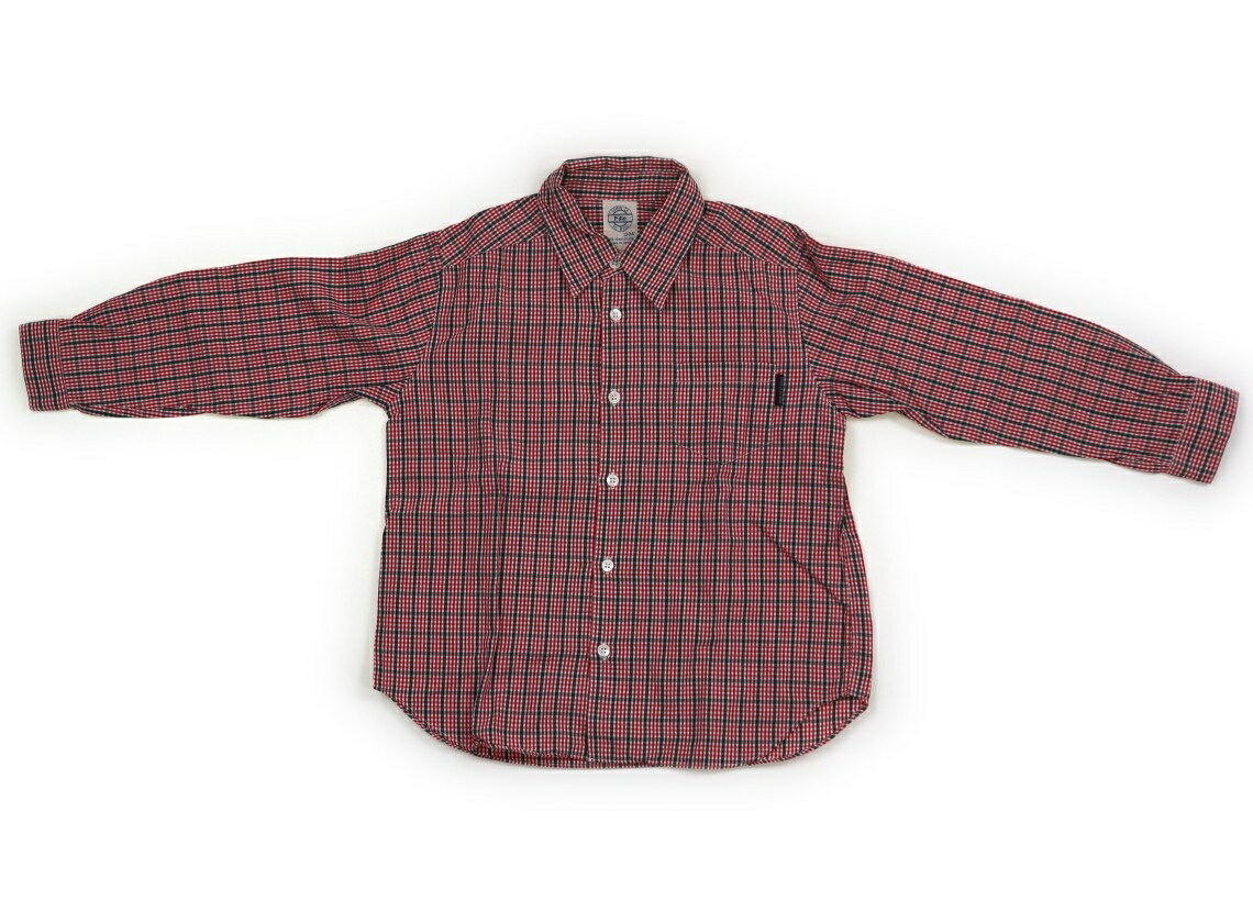 コムサフィユ COMME CA FILLE シャツ・ブラウス 120 男の子 レッド・グリーン・チェック 子供服 ベビー服 キッズ アウトレット ユーズド 【中古】キッズ・ベビー・マタニティ