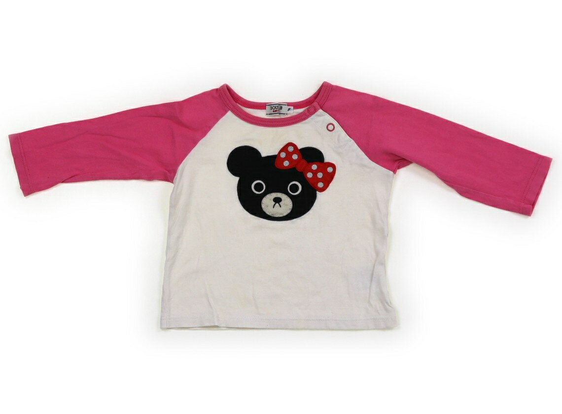 Rakuten - ダブルB Double B Tシャツ・カットソー 70 女の子 ピンク・オフ・ブラックベア 子供服 ベビー服 キッズ アウトレット ユーズド 【中古】キッズ・ベビー・マタニティ